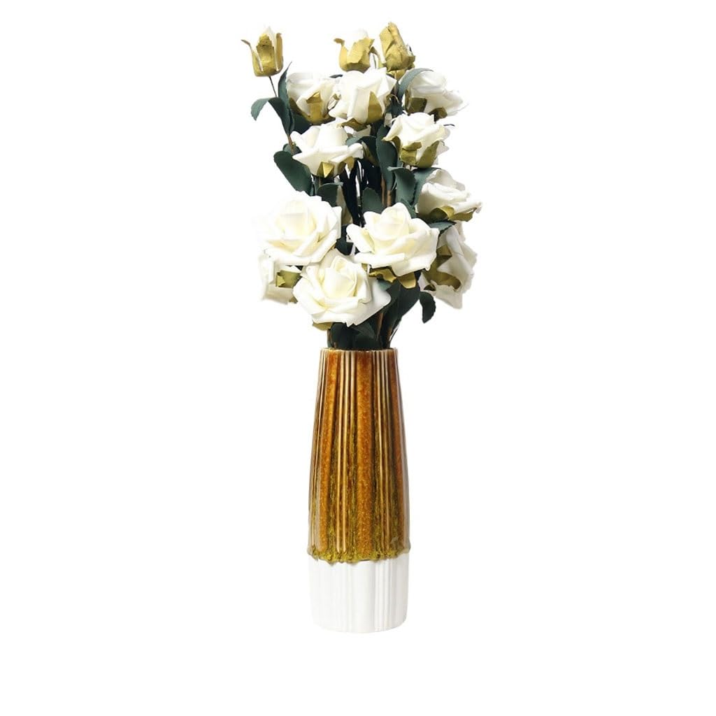 Dining Table Decor Ceramic Hydroponic Vase Simplicity Porcelain Living Room Table Ornaments Home Dried Flower Arranging Device Kitchen Decor(C1)