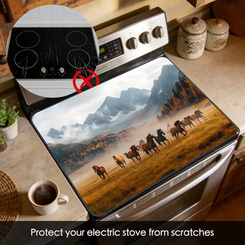 Image of Nuxovilar Horses Mountain Stove Cover Diatom Mud 20.47x28.34 In