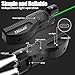 ZBULAR 2200 Lumen Tactical Flashlight with Green Laser Beam Combo, Low Profile Design Rechargeable Weapon Light Picatinny Rail mlock Mounted with Momentary Strobe Function Flashlight