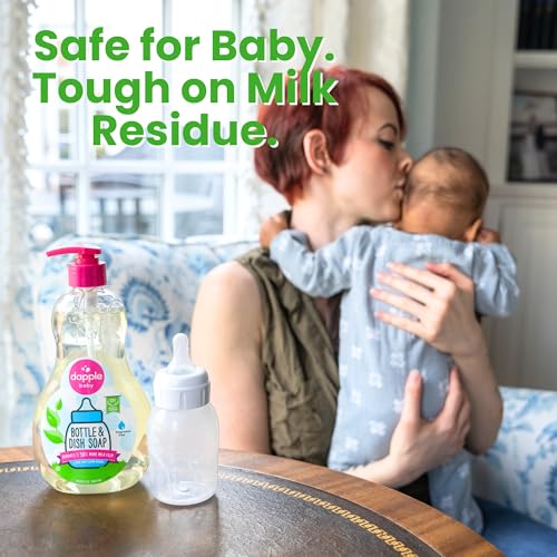 Image of Dapple Baby Fragrance Free Bottle & Dish Soap - (3 Pack) 16.9 fl oz - Cleans Baby Bottles, Sippy Cups, Pacifiers, Breast Pumps, & More - Gently Removes Milk Film & Odors - Includes 1 Pump