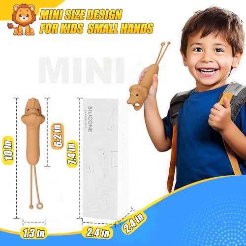 Image of Kids Flashlight Rechargeable, LED Flashlight for Boys & Girls, Fun Lightweight Flashlights for School Kid for Camping & Outdoor Adventures, Dog Walking, Birthday Gift,1 Pack-Lion