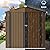 DWVO 6x4ft Outdoor Storage Shed, Lockable Metal Tool Storage Sheds, Waterproof Garden Sheds with Vents for Backyard, Patio, Garage, Lawn, Brown