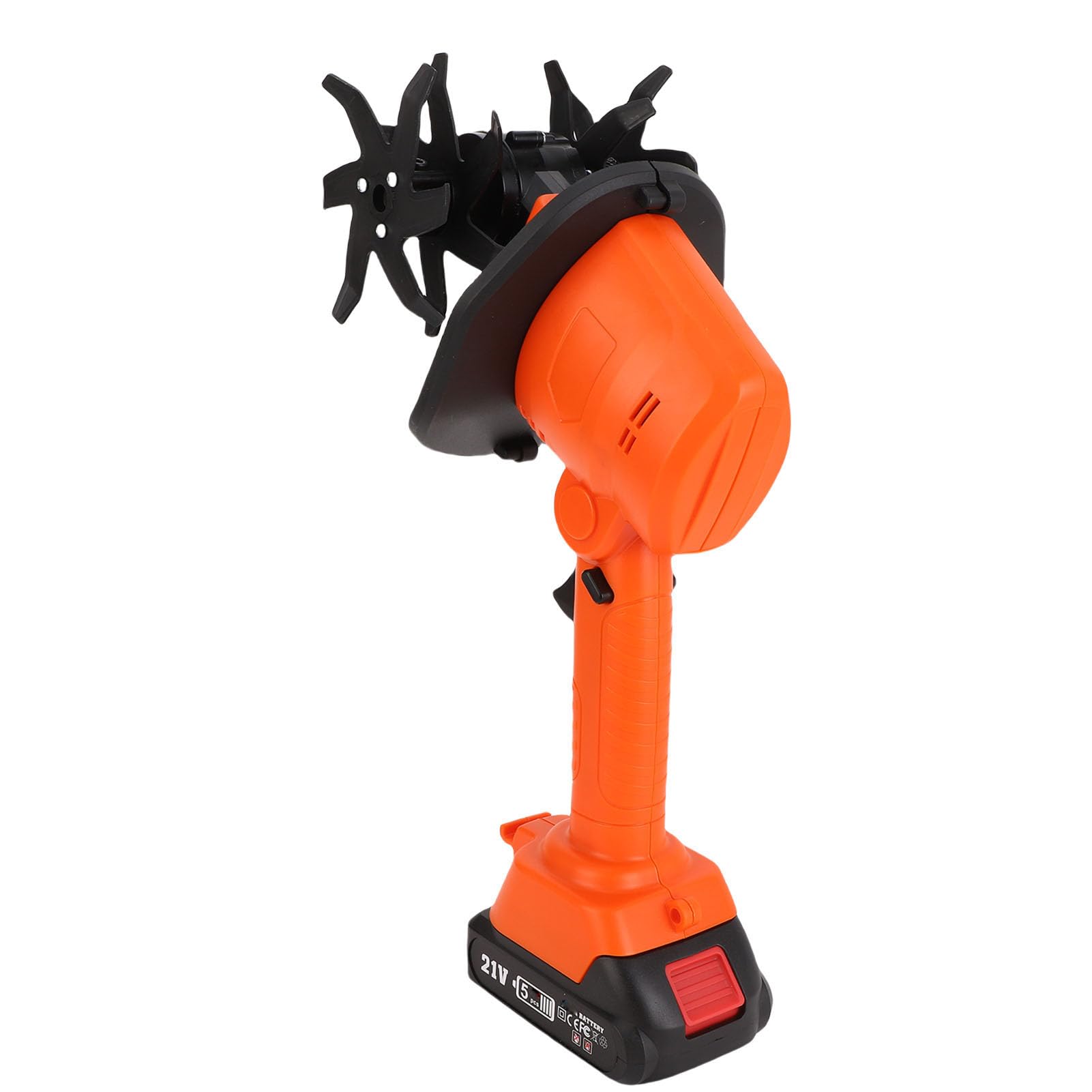 Eujgoov Mini Motozappa Elettrica Coltivatrice da Giardino Senza Fili con 4 Lame in Acciaio Al Manganese per Giardinaggio Diserbo Scavo Prati Serre (Spina europea)