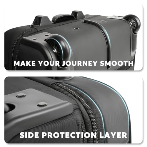 Image of Arcoyard Rolling Laptop Bag for Women, 17.3 Inch, Beige Brown | Large Rolling Briefcase, Waterproof Pocket, Computer Bag with Wheels, For Office Travel Business Teacher Commute
