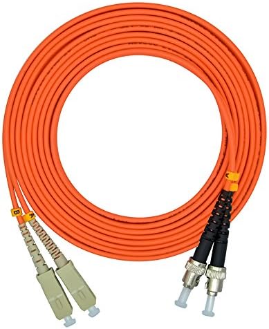 1Meter 3ft SC to ST Duplex 62.5/125 OM1 Multimode Fiber Optic Cable Jumper Optical Patch Cord SC-ST