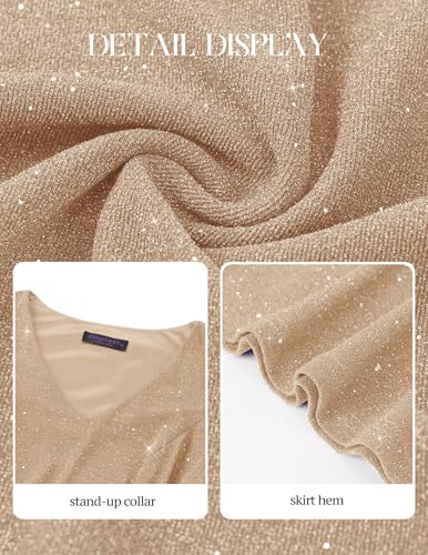Image of Bridesmay Women's Formal Wedding Guest Dress for Women 2026 Short Sleeve Fit and Flare Tea Party Dresses