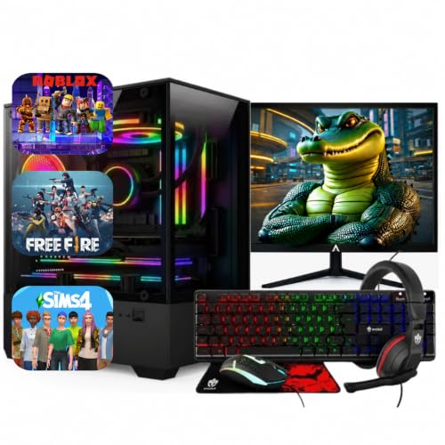 PC Gamer Completo Intel i5 Memoria Ram 16GB SSD 240GB Monitor Teclado Mouse Headset