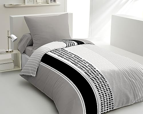 Home Linge Passion Parure DE Couette 140x200 Mimosa Noir
