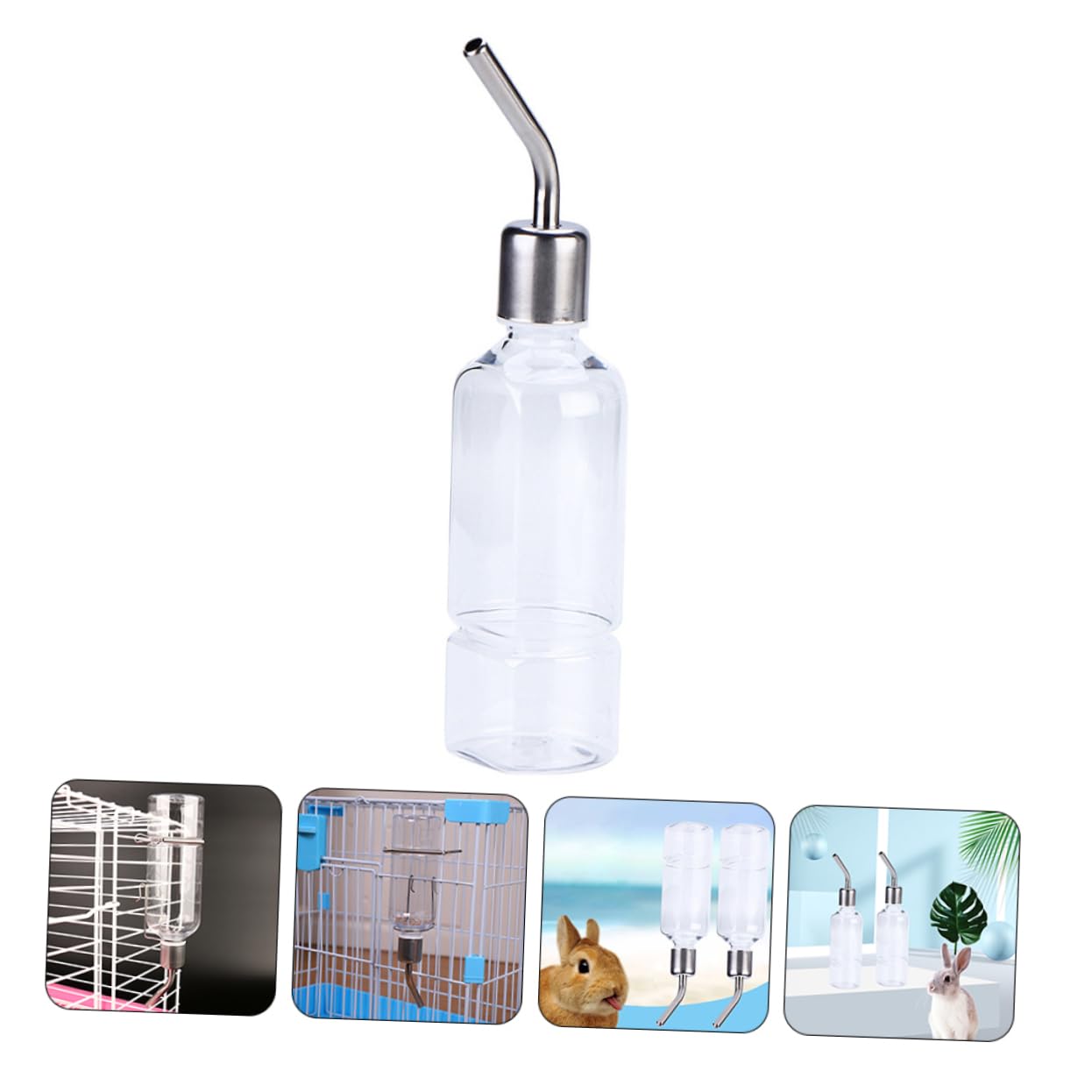6pièces Bouteille Eau pour Petits Animaux Distributeur Eau pour Hamster Et Rongeurs Anti-Fuite Et Transparent Lot
