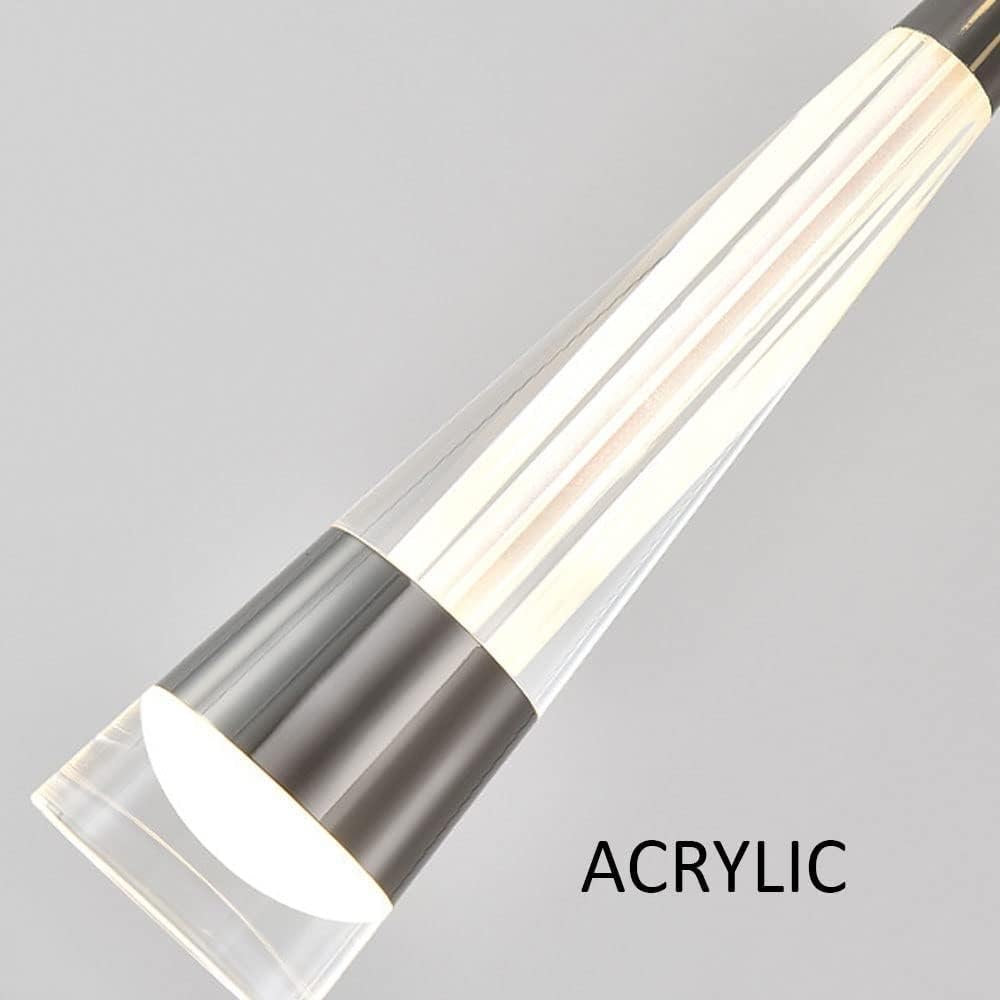 Modern Silver Pendant Light Cone Shade 3W Led Hanging Lamp 【ラタンシャ】
