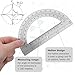 Zonon 2 Pcs 6 Inch Plastic Protractor Math Protractors 180 Degrees Angle Measurement, Translucent for Geometry Classroom Kid Student School Office Supplies (Grey)