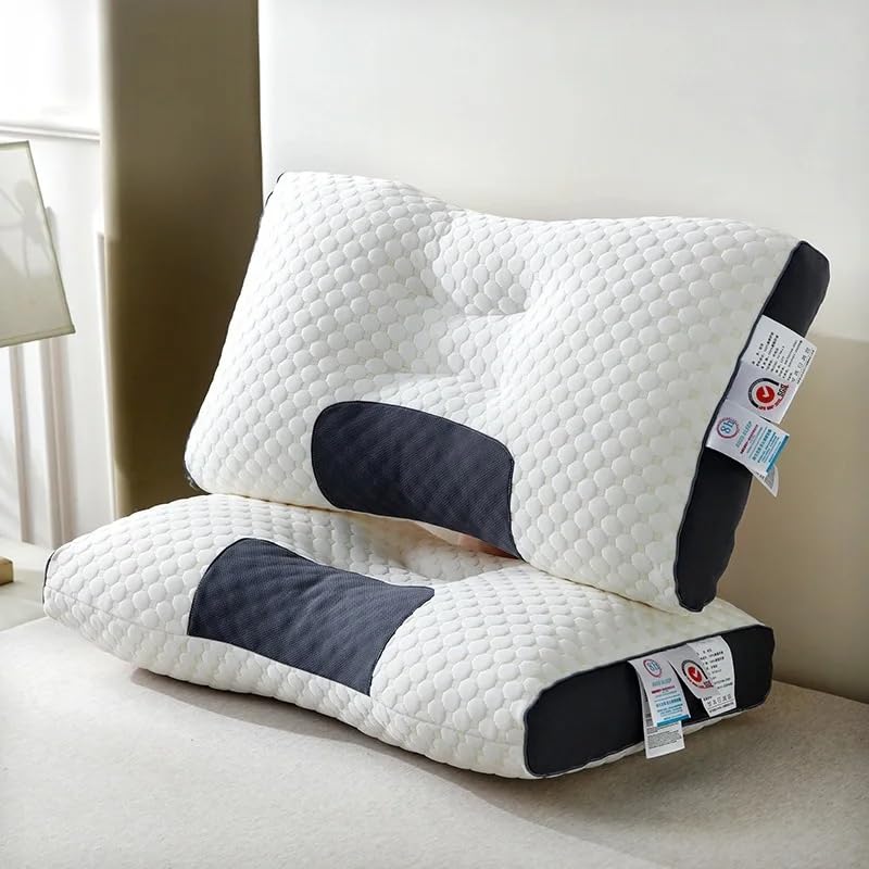 Oreiller ergonomique Peak Nest blanc en mousse de qualité supérieure pour literie haut de gamme