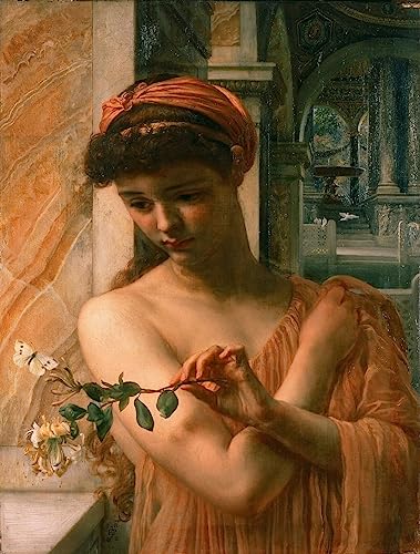 Affiche Psyché dans le temple de l'amour par Edward Poynter impression sur toile 60x90cm