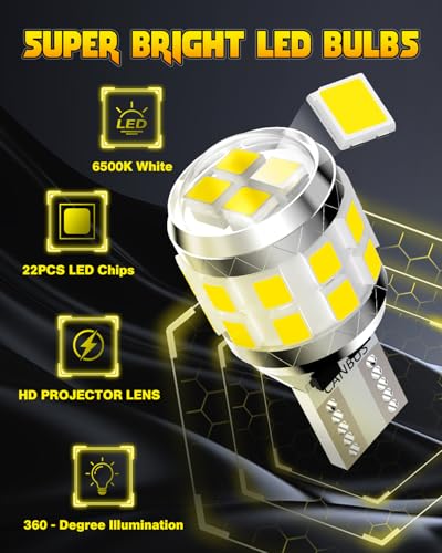Bombillas LED 921 pack 2 con lente proyector HD, 6500K blanco miniatura 2