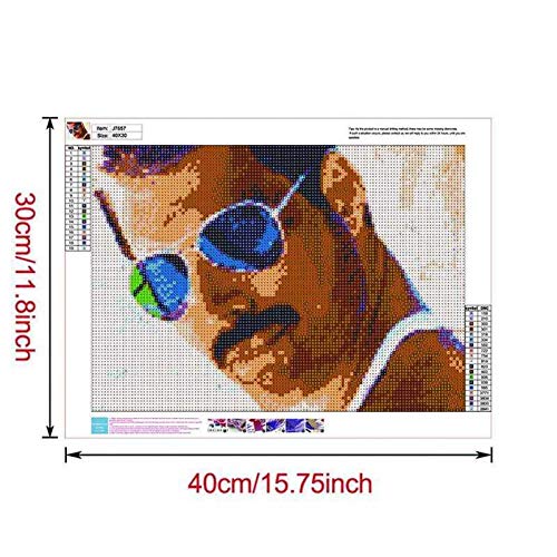 Kit Diamond Painting 5D 'Personaggi Musicali' - 30x39,9 Cm - Tela Autoadesiva Con Strass Rotondi - 2