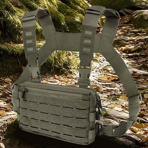 Bolso de pecho impermeable para hombre con chaleco de pesca ajustable 7