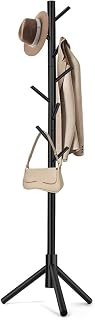 XJOYSL7921 Coat Rack Adjustable Coat Rack Freestanding for Bedroom, Hallway, Entrance, Office, for Hats, Coats, Scarves, Handbags Tree Hat Hanger Holder(Black)