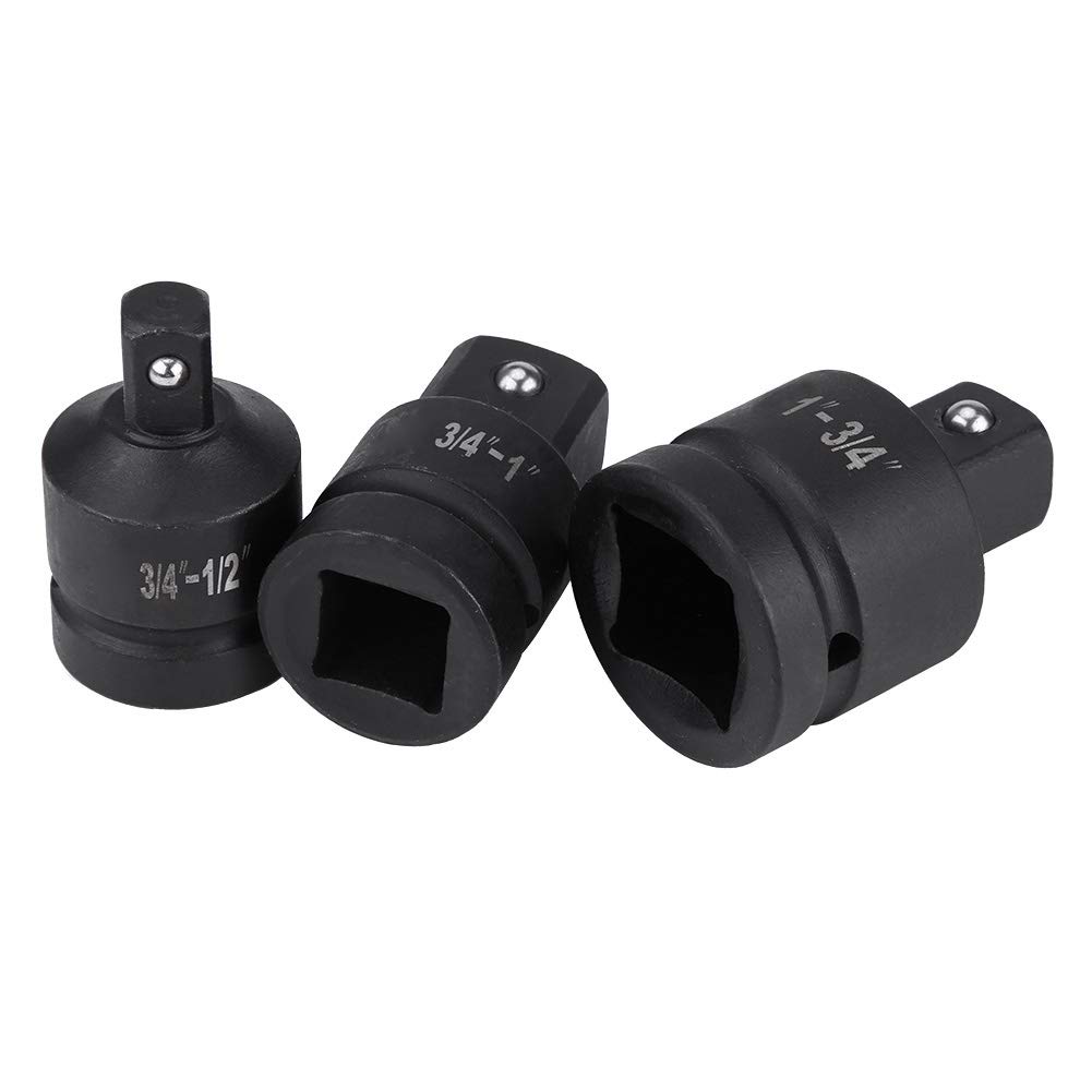 Set di adattatori a percussione, 8 pezzi, convertitore a bussola, adattatore convertitore, meccanismo Impactstep-up con custodia per conversioni driver, 8 pezzi, 1/4", 3/8", 1/2", 3/4", 1"