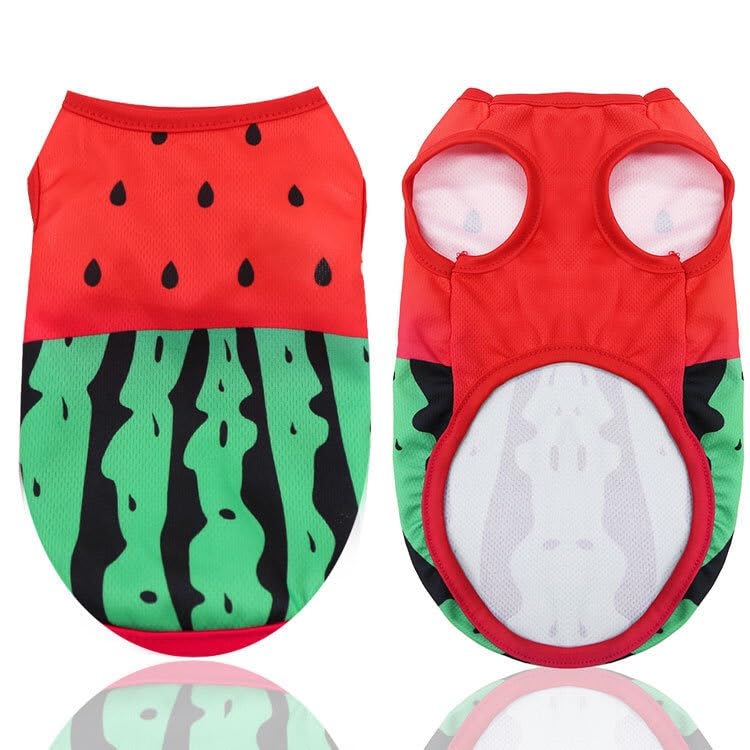 KUTKUT Watermelon Print Pet Vest Breathable Summer Cotton Sleeveless Sweat Shirt for Small Dog & Cat (Size: XL, Chest 50cm, Back Length 40 cm) (B094Y68BRZ) Amazon Price History, Amazon Price Tracker