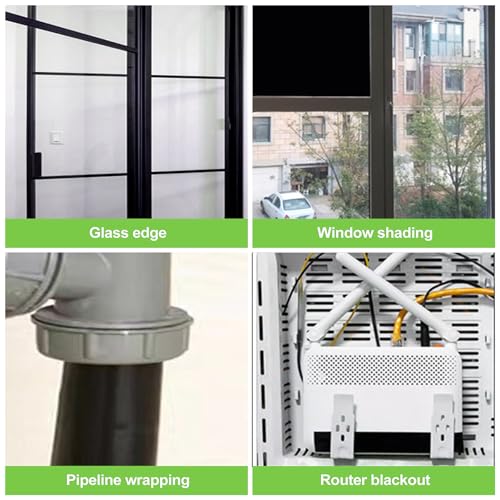 Image of 1 Pcs Blackout Tape 1.2 Inch x 66 Feet, 100% Light Blocking for Electronics, LED Covers, Windows, Aquariums, and More