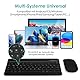 LAMA Kabellose Bluetooth Tastatur & Maus, wiederaufladbare Ultra-dünn Universal Tablet Tastatur, kompatible mit iPad/Tablet/iOS/Android/Windows Laptop/Computer, Deutsches QWERTZ-Layout, Schwarz