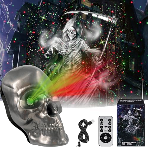 Prewplam HT-LL-10 Halloween Projector Lights Outdoor Indoor-Reaper Projector Decorations Lights cover
