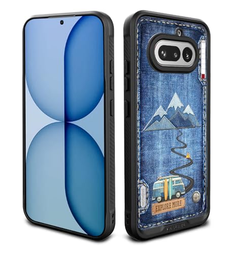 Image of KAPAVER Standstone Back Cover Case for Nothing Phone 4a | Nothing Phone 4a Back Cover (Denim Adventure)