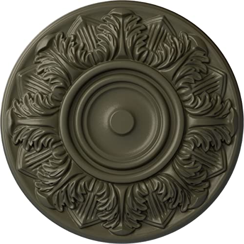 Ekena Millwork CM13WHWHF 13"OD X 1 3/8"P Whitman Ceiling Medallion for Canopies Up to 3 3/4", Witch Hazel
