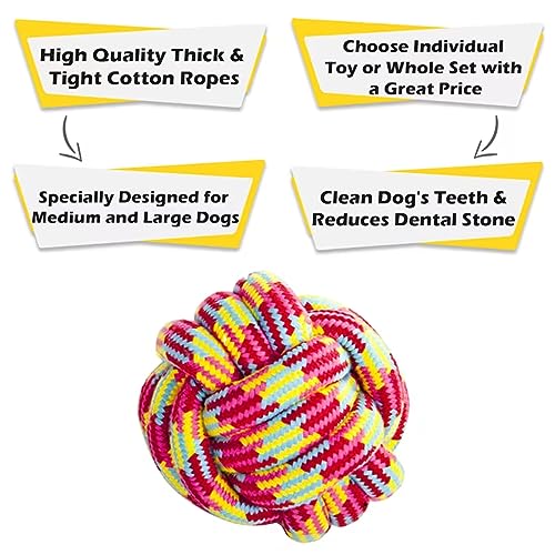 Image of Tail Dog Toys + Dog Chew Toys + Puppy Teething Toys + Rope Dog Toy + Dog Toys for Small to Medium Dog Toys + Dog Toy Set(Pack of 4 Combo NO.1)