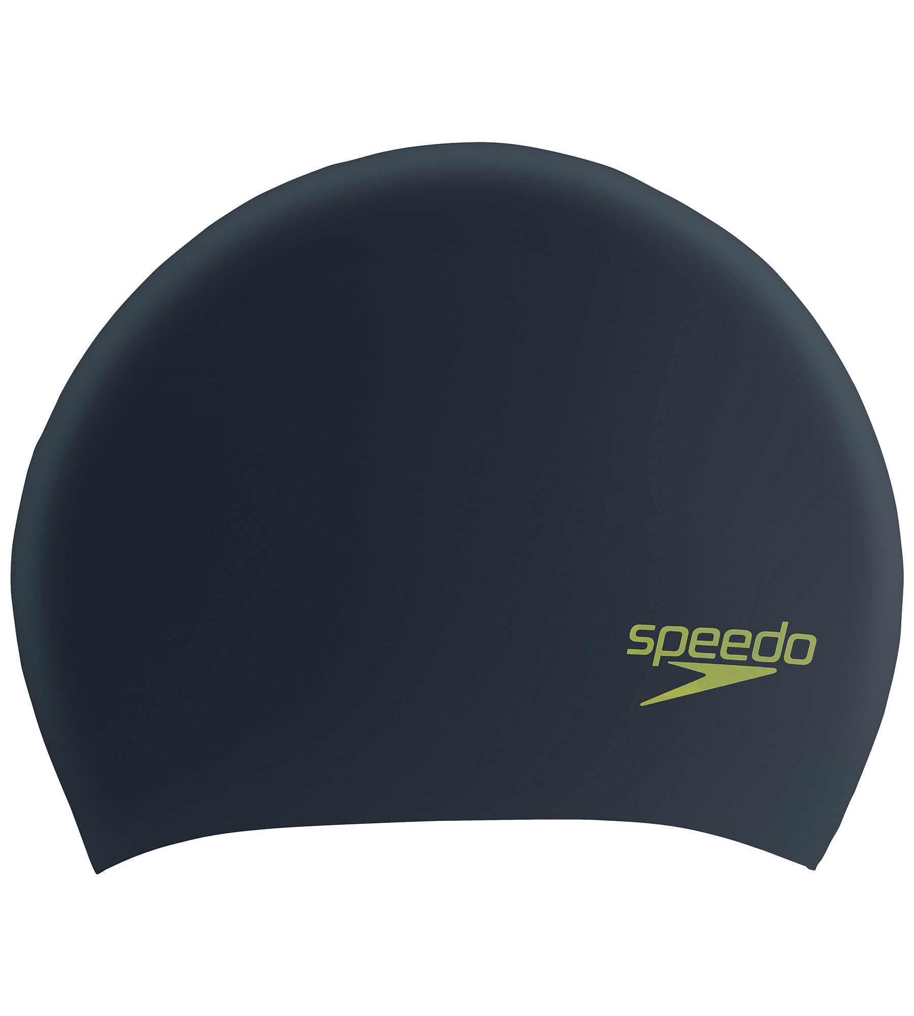 Speedo Junior Unisex Long Hair Cap | Swim Cap | Snag Free | Easy-On, Black/Acid Green, One Size