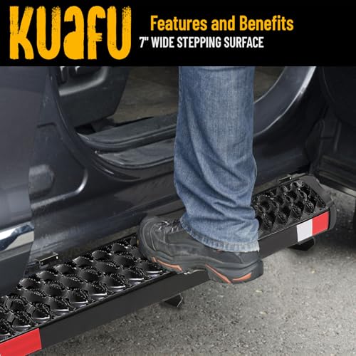 Estribo derecho KUAFU acero para Ford Transit 2015+ negro miniatura 6