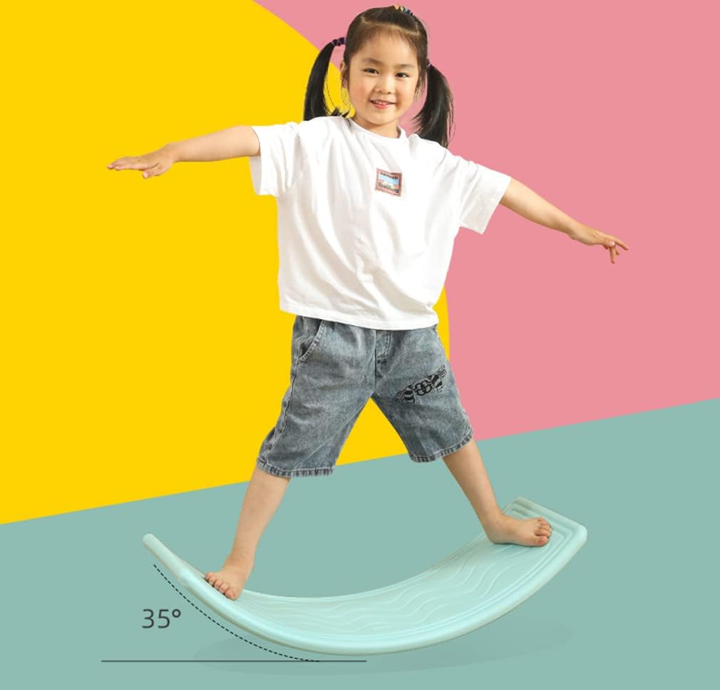 Montessori Children's Balance Board Early Education Training Sensory Integration Equipment Indoor Smart Board Seesaw Coordination Force Board (White)