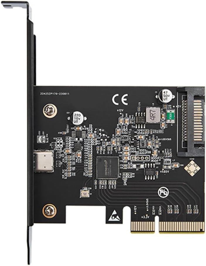 PCIe3.0x4 to USB3.2 Type C Expansion USB3.2 Gen2x2 Type C Adapter for Enhances Data Rates for PC Consumer Electronics