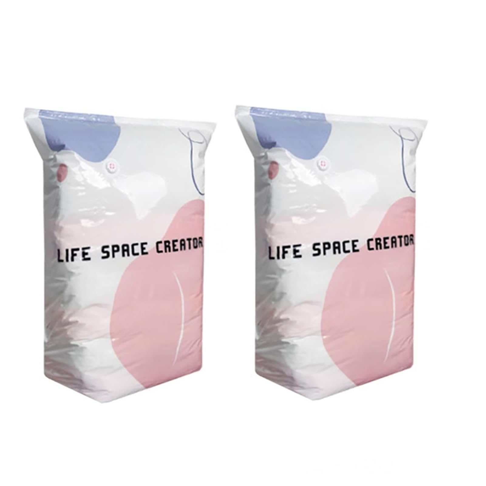 RetroNest No Pump Vacuum Storage Bags, Press and Seal Compression Bags, Reusable Large Vacuum Storage Bag Vacuums Pack Bag for Clothes, Duvets, Bedding, Travel and Home Organisation (M+L) 2L