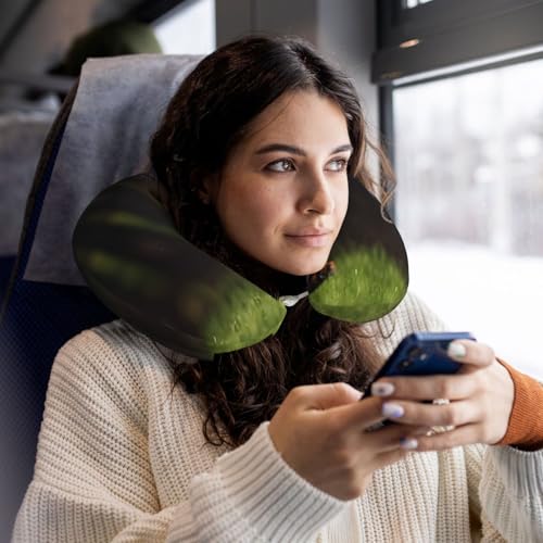 Almohada de Viaje con Espuma Viscoelástica Negra miniatura 6