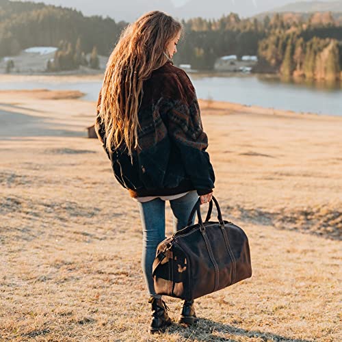 Sac de sport en cuir véritable Londo châtaigne, le cadeau de voyage durable par excellence