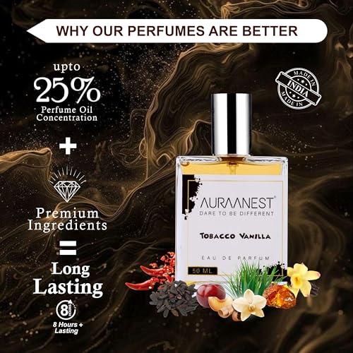 Image of Tobacco Vanilla Eau de Parfum for Men & Women - Premium Long-Lasting Sweet & Warm Fragrance | Luxury Unisex Perfume | 50ml