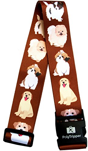 Image of Luggage Strap - Original Premium Designs - Recognize Your Suitcase (Dogs)