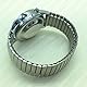 Sprechende Uhr mit Ton auf Italienisch mit Wecker und Stundenbericht für Senioren und Blinde, silber / schwarz, Armband
