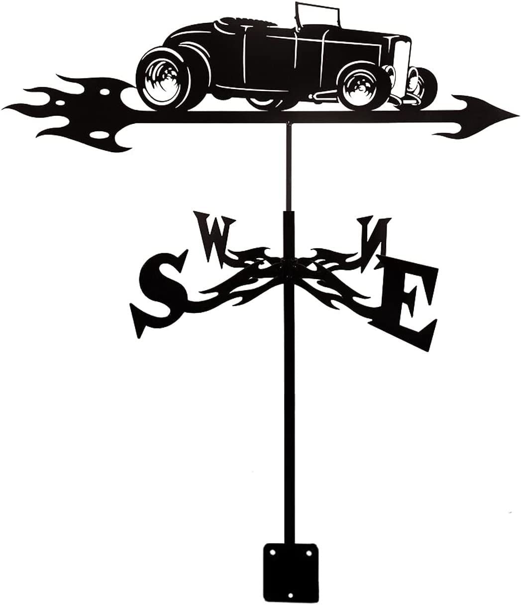 WIQUYBML Wind Vane Metal Stainless Steel Weathervane, Indicator for Garden Farm Barn Outdoor Decoration/a/35 * 50Cm