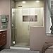 DreamLine Unidoor-X 56-56 1/2 in. W x 72 in. H Frameless Hinged Shower Door in Brushed Nickel, D1262434-04