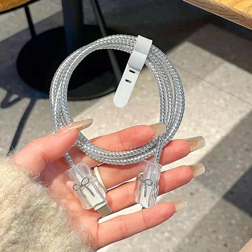 Protector de cable con lazo 3D galvanizado de lujo para cargador de iPad 7