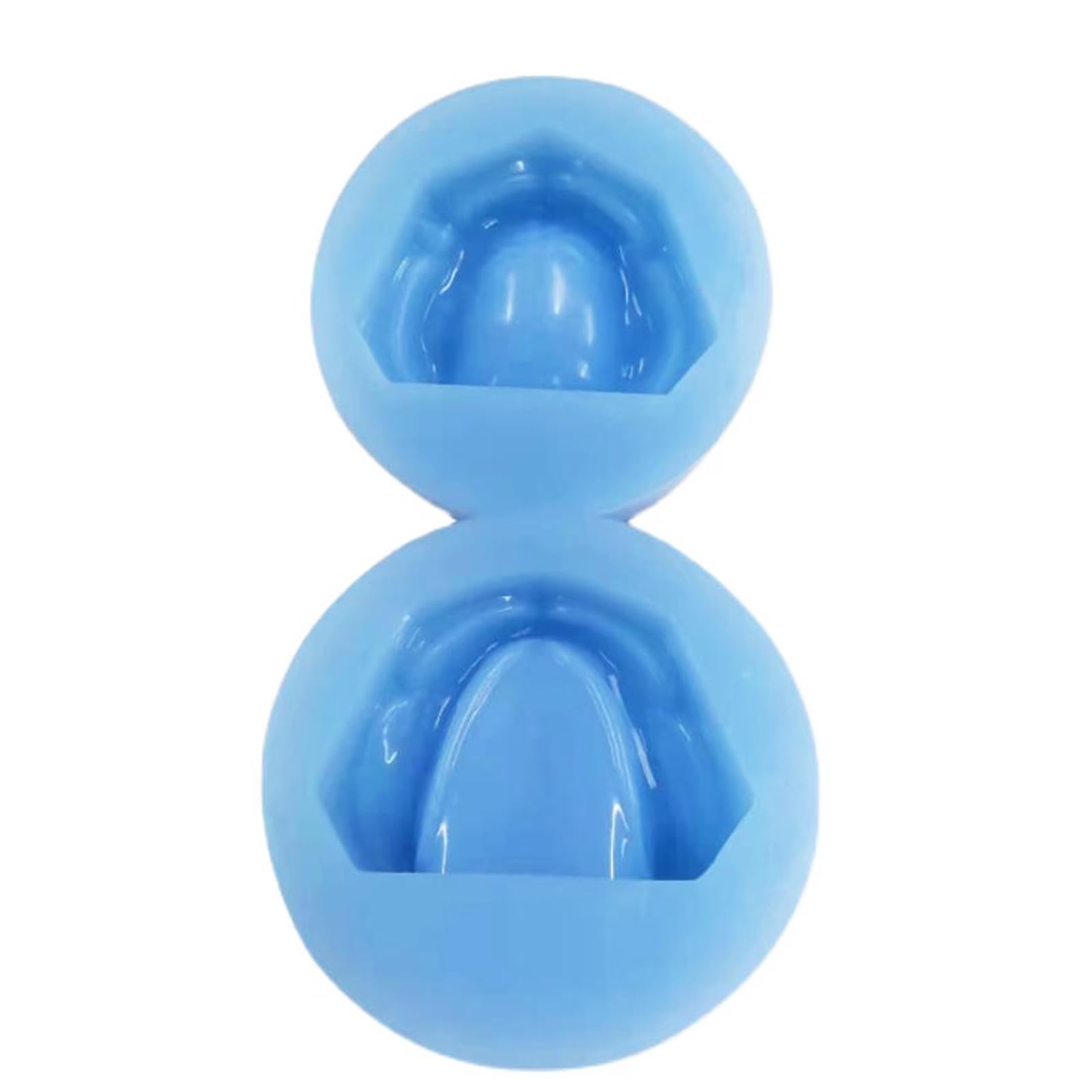 Dental Base Former Kit - Stampo per protesi dentaria in morbido silicone blu - Full Mouth Standard Silicone per mascella superiore e inferiore modello dentale universale per adulti (senza denti)