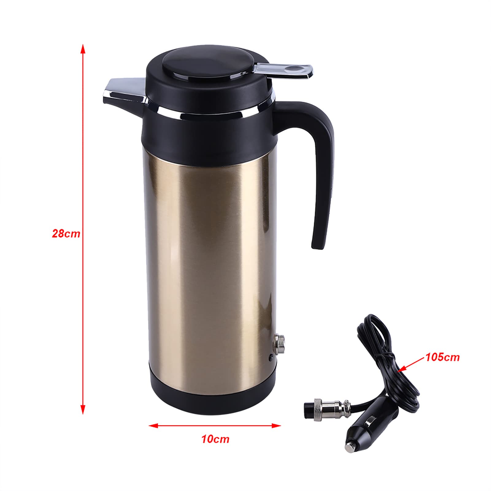 Fdit Kubek Grzewczy do Samochodu, 12 V, 1000 Ml, z funkcją Automatycznego