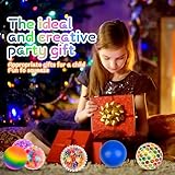 Pipihome Stress Balls Fidget Toys, 6 Pcs Squishy Anti Stress Ball Sensory Squeeze Ball Toys Squish Ball, Easter Basket Fillers for Kids and Adults, Stress Relief Toys Easter Gifts - Image 8