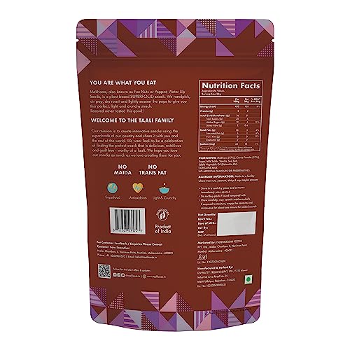 Image of Taali Roasted Makhana | 75 gm (Pack of 3) | Dark Chocolate | 100% Vegatarian | Gluten Free, No Cholesterol, No Trans-Fat