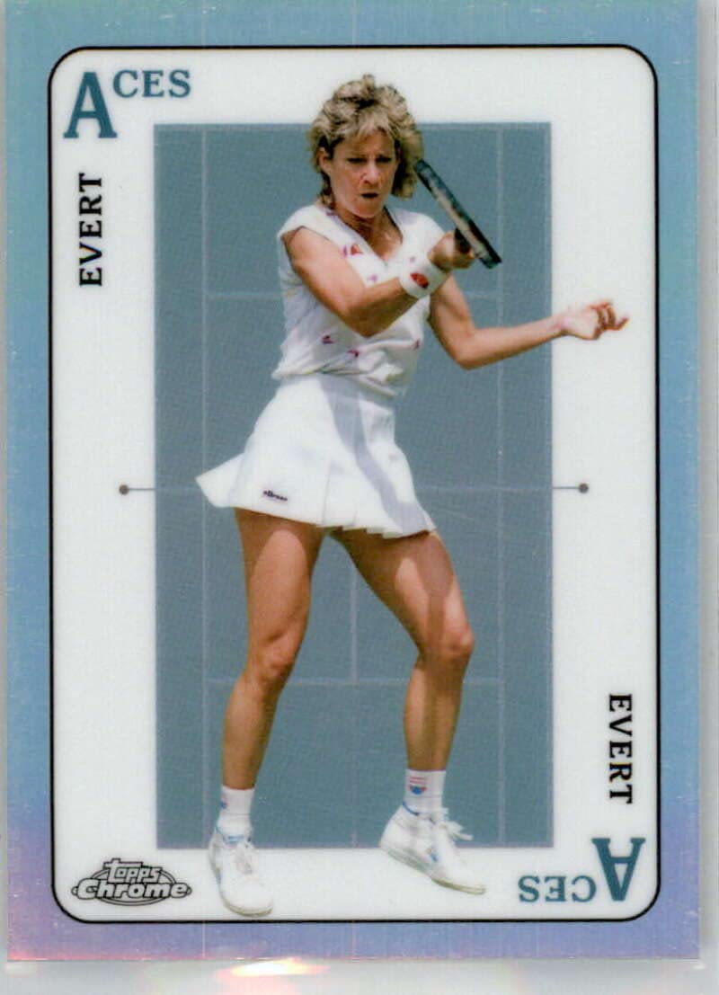 2021 Topps Chrome Aces #ACE-15 Chris Evert Official ATP Tennis Card in Raw (NM or Better) Condition