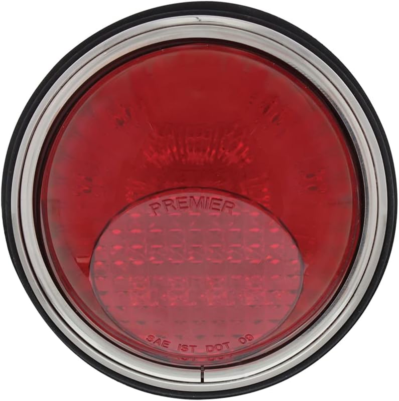 United Pacific STL1010LED-AS 22 Red LED Vintage Round Stop Turn Tail Light - Flush Mount
