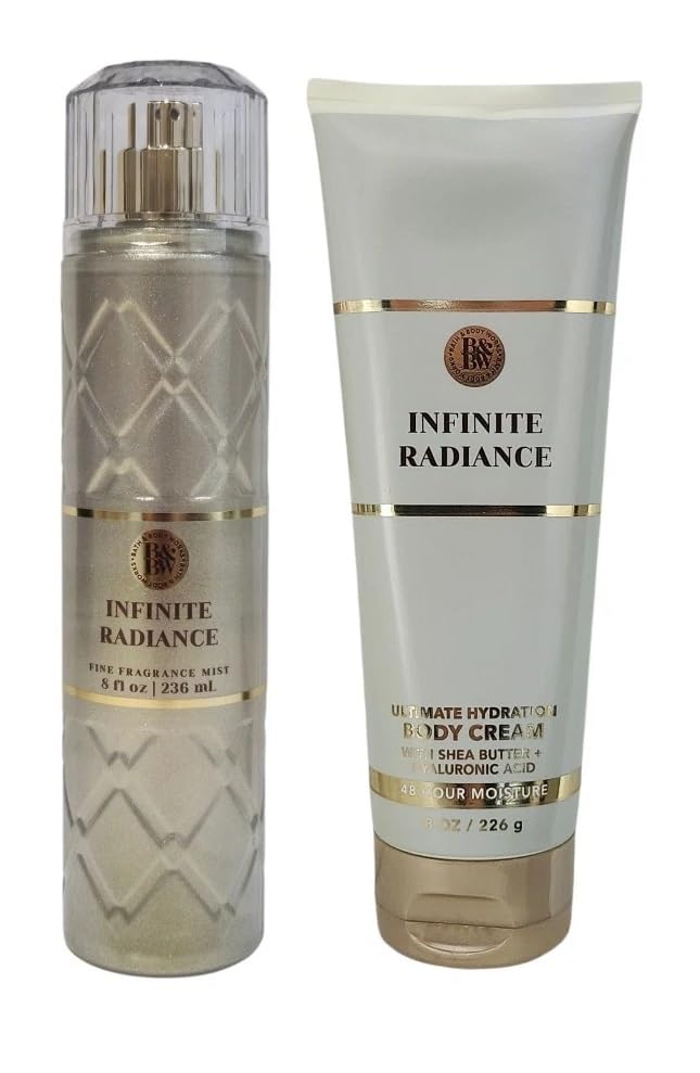 Bath and Body Works Infinite Radiance Mist and Body Cream Set - Full Size
