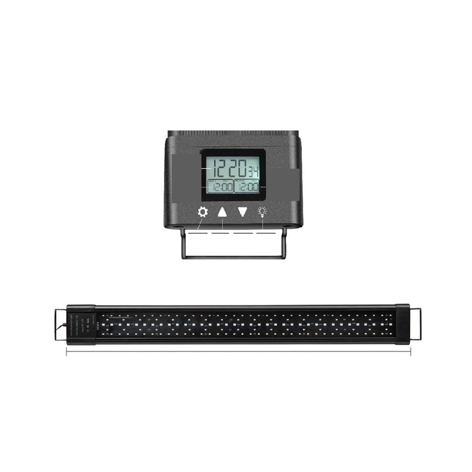 Oświetlenie rafowe LED, 60/75/90/120cm oświetlenie morskie pełne spektrum dla wysuwanego zewnętrznego kontrolera ze stopu koralowego do oświetlenia akwarium słodkowodnego(90CM-for-36-42inch)